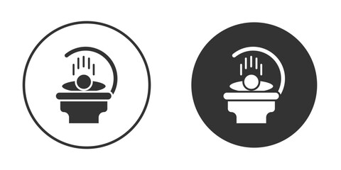 Solarium icon vector graphics in black and white color