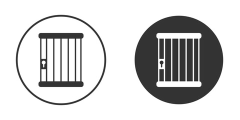 Prison icon vector graphics in black and white color