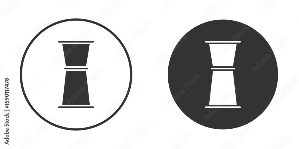 Poster jigger icon vector graphics in black and white color