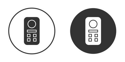 Intercom icon vector graphics in black and white color