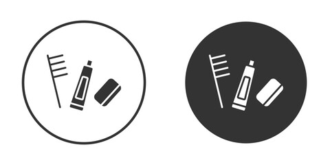 hygiene kit icon vector graphics in black and white color