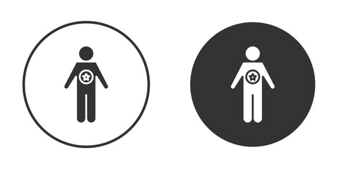 Good human icon vector graphics in black and white color