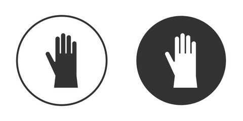 Gloves icon vector graphics in black and white color
