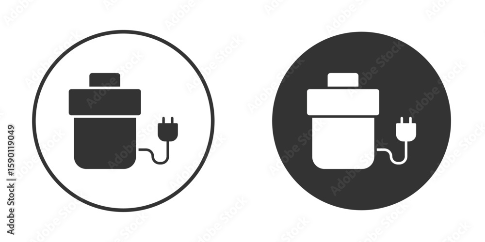 Aufkleber garbage disposal icon vector graphics in black and white color