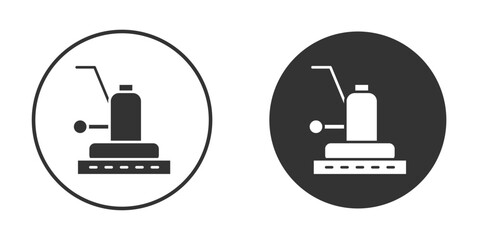 Obraz premium Floor sanding machine icon vector graphics in black and white color