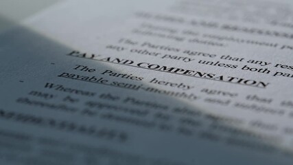 Detailed look contract terms notice clearance. Pay and compensation conditions