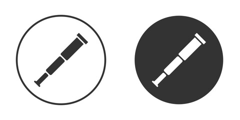 Boat Telescope icon vector graphics in black and white color