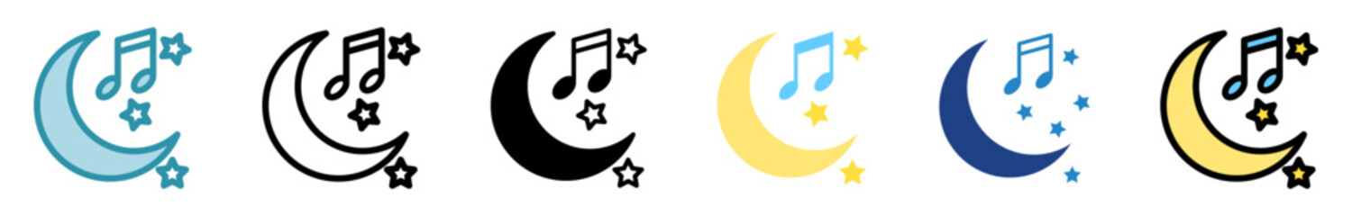 Night Party multi style, mini illustration icon set. outline, flat, glyph, line color, dual tone. vector for UI, UX, app, web, digital or print. Related to lifestyle, relaxation, drinks, pub and bar.