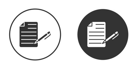 Agreement icon vector graphics in black and white color