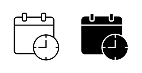 Calendar and time icon stock illustration