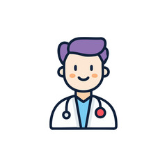 Cute doctor illustration medical professional, healthcare, and cartoon doctor image