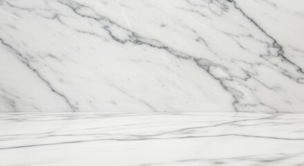 Obraz premium Elegant White Marble Texture with Subtle Grey Veins 
