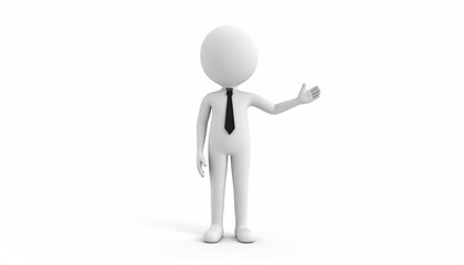 3D model of a businessperson presenting