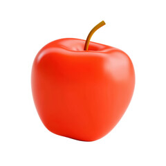 Obraz premium Halftone Illustration of a Red Apple in Profile, Ultra-Smooth Contours Shown with Precise Dot Gradient, Vintage Fruit Engraving on Solid Black