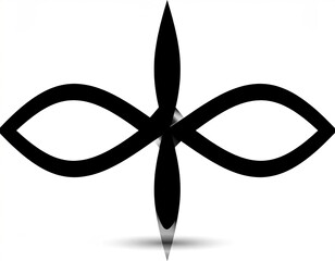 Abstract black symbol on white background