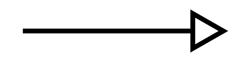 black and white arrow.
