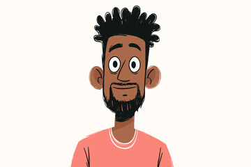 African American man smiling in casual shirt with playful expression  