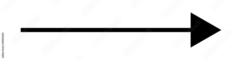 Poster simple black arrow pointing to the right isolated on transparent background