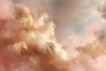 Fototapeta premium photorealistic ultraminimalist image of autumn sky featuring warm gradient tones