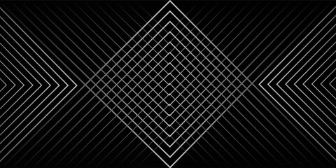 Obraz premium Black dynamic arrow line background. Elegant dark linear abstract wallpaper. Luxury stripe gradient texture. Grey direction lines backdrop for flyer, banner, poster, cover, vector.