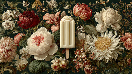 Ice: A Flat Lay of Refreshing Frozen Treats