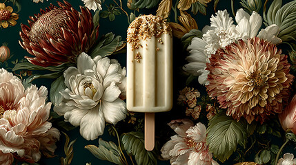 Ice: A Flat Lay of Refreshing Frozen Treats