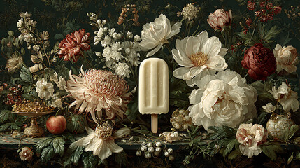 Ice: A Flat Lay of Refreshing Frozen Treats