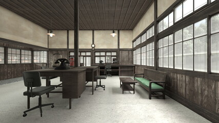 旧駅舎　3DCGレンダリング