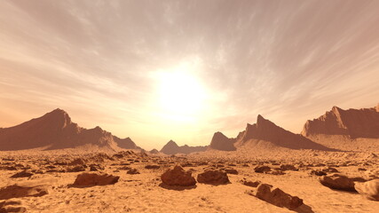 砂漠　3DCGレンダリング © tsuneomp