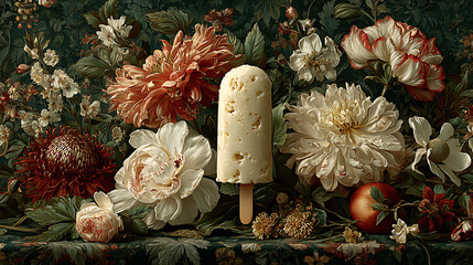 Ice: A Flat Lay of Refreshing Frozen Treats