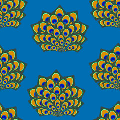 Peacock feather fans
