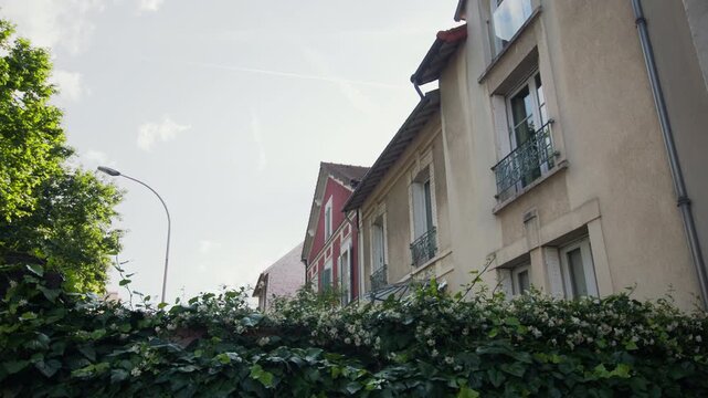 Courbevoie Paris beautiful architecture district of the capital of France. Business and life.