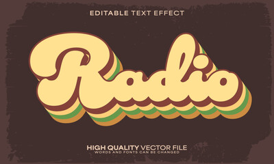 Retro classic text effect, editable text effect and vintage 3d font style bold shadow oldschool poster design