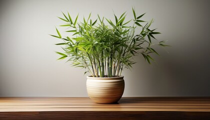 decorative potted bamboo plant
