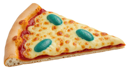 Isolated Slice of Pizza with Pesto