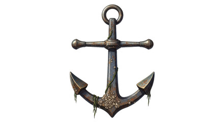 Isolated Rusty Anchor