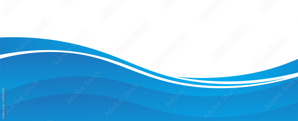 Poster vector blue line background curve element with white space for text and message design, overlapping 