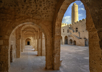 The courtyard of the Great Mosque in Sousse, Tunisia