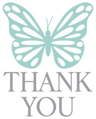 Thank You | Butterfly Thanks Artwork | Vector Illustration
