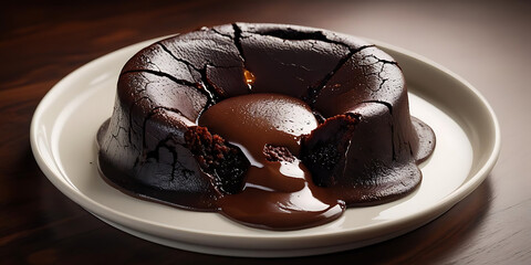 Warm Chocolate Cake with Melting Center

