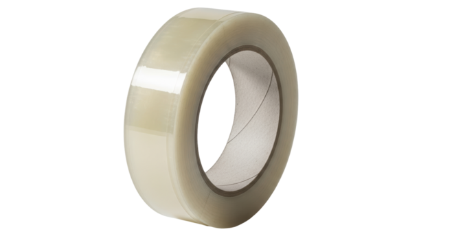 Isolated roll of transparent tape
