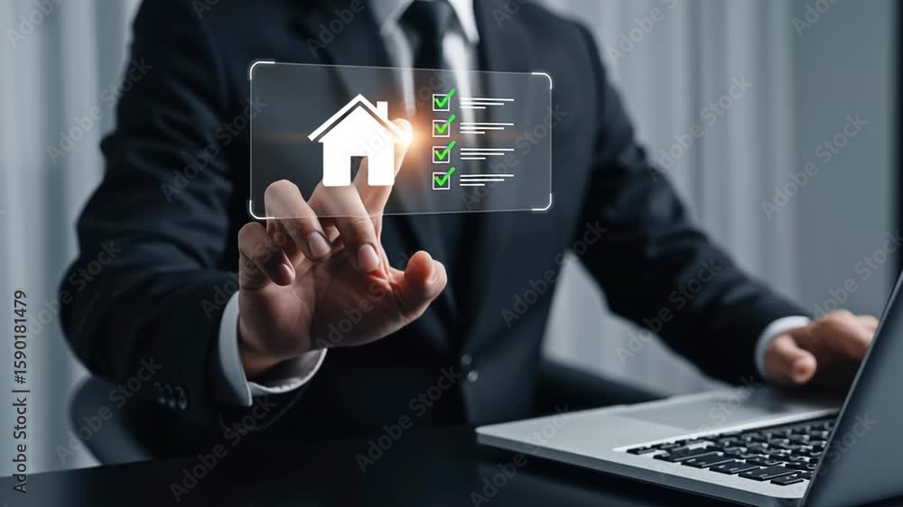 Poster businessman in suit touching glowing virtual icon with group of people over world map background. co