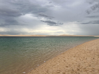 Brazil, Barreirinhas- 2023, May: sunset on  lençóis maranhenses 