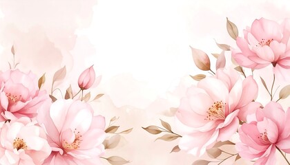 Naklejka premium Delicate floral design with soft pastel colors