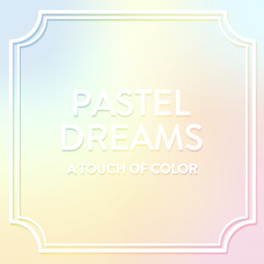 ふんわりグラデの、フレーム背景イラスト ( 見出し　タイトル　ビンテージ　フレーム　セール　グラデーション )