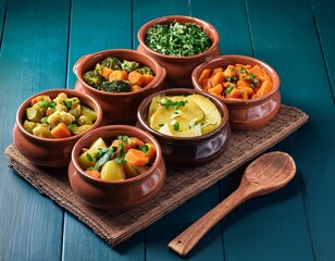 vibrant vegetarian dishes in clay pots national vegetarian week
