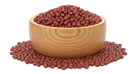 Isolated Bowl of Adzuki Beans