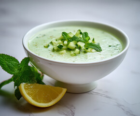 Realistic Photo of Refreshing Cold Wellness Drink