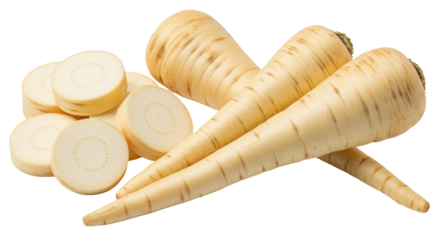 Isolated Parsnip Roots