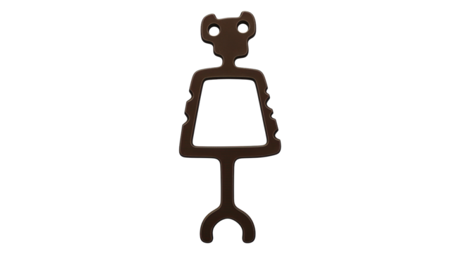 Isolated Decorative Bronze Figure - Powered by Adobe